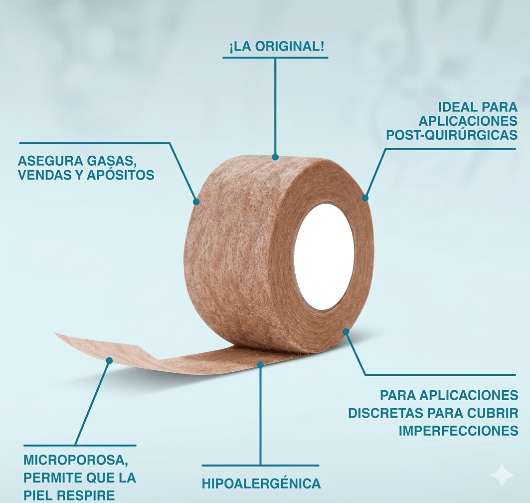 3M cinta micropore Cinta Micropore 2,5 cm x 9 m – Tela Adhesiva Médica Hipoalergénica