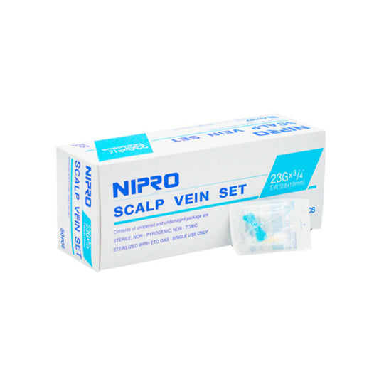 Aguja Mariposa 23G x 3/4" Nipro Estéril | Caja x 50 Unidades tubo-de-muestras-insumos-mascarillas-guantes quirurgicos