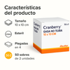 Gasa Estéril No Tejida Cranberry – Caja 50 sobres (2u x sobre)