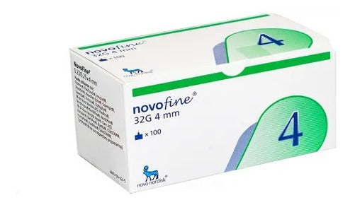 Aguja Novofine 32 G 4 Mm Lápiz Insulina Victoza Saxenda Soma-insumos-medicos-despacho