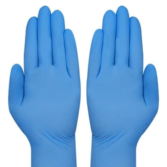Guantes De Nitrilo Caja 100 Unid. Talla S Color Celeste-insumos-medicos-despacho