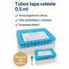 Tubo Tapa Celeste 0,5 ml Citrato Sodio | Pack x100