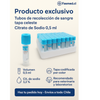 Tubo Tapa Celeste 0,5 ml Citrato Sodio | Pack x100