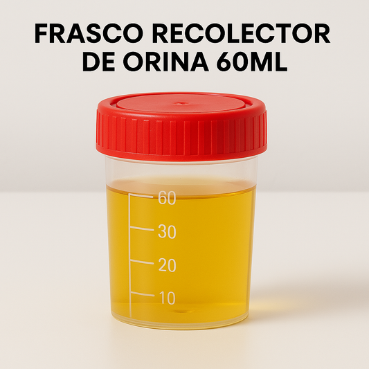 Frasco Recolector de Orina 60 ml Estéril con Tapa Rosca | Pack x50 Unidades-insumos-medicos-despacho