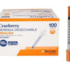 Jeringa Insulina Cranberry 29G x 5/16 Caja x100 Estéril 1ml