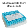 Tubo Tapa Celeste 0,5 ml Citrato Sodio | Pack x100
