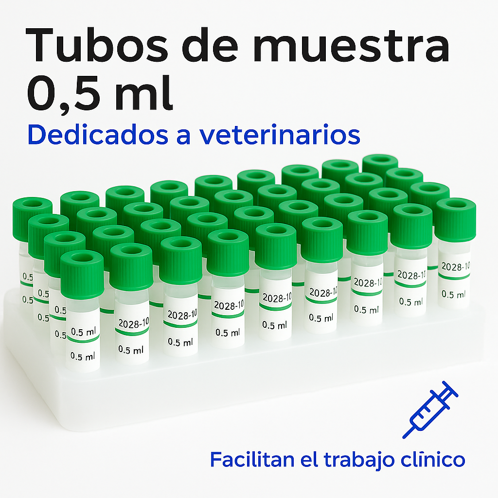 Tubo Tapa Verde 0,5 ml Heparina Litio Pack 50 Unid Impromini Sangre Capilar tubo-de-muestras-insumos-mascarillas-guantes quirurgicos