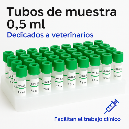 Tubo Tapa Verde 0,5 ml Heparina Litio Pack 50 Unid Impromini Sangre Capilar tubo-de-muestras-insumos-mascarillas-guantes quirurgicos