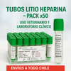 Tubo Tapa Verde 0,5 ml Heparina Litio Pack 50 Unid Impromini Sangre Capilar tubo-de-muestras-insumos-mascarillas-guantes quirurgicos