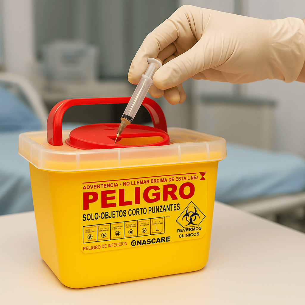 FASMED.CL Caja Eliminación Cortopunzante 3L Amarilla Caja Eliminación Cortopunzante 3L Amarilla | Seguridad Clínica