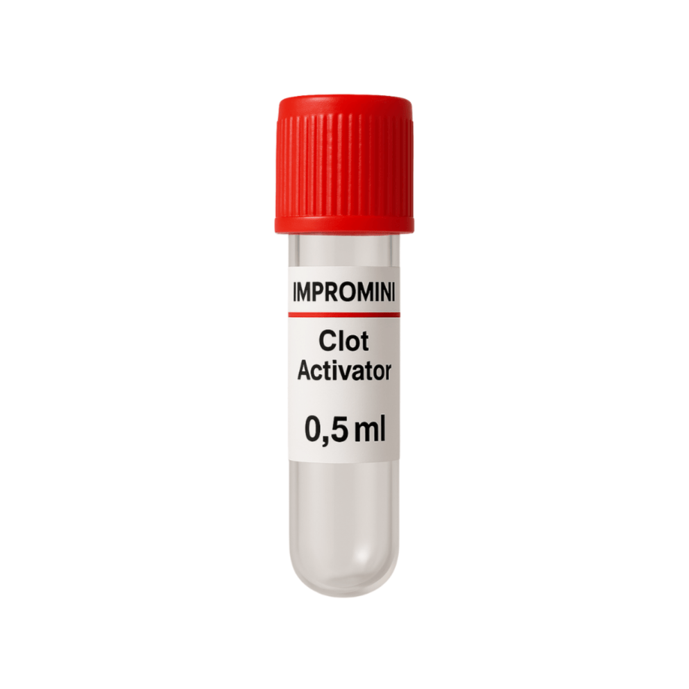 FASMED.CL Tubo de recolección de sangre Tubo Tapa Roja 0,5 ml Activador de Coágulo - Pack 50 Unid | Impromini