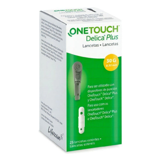 Lancetas OneTouch Delica Plus Pack x25 – 30G 0.32 mm