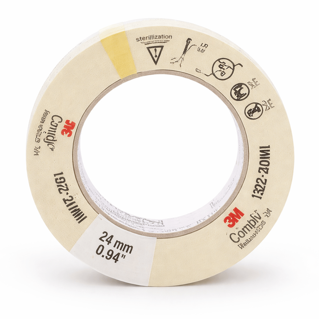 3M Cinta indicadora Rollo 50 m Cinta Autoclave 3M 12mm x50m | Indicador Esterilización