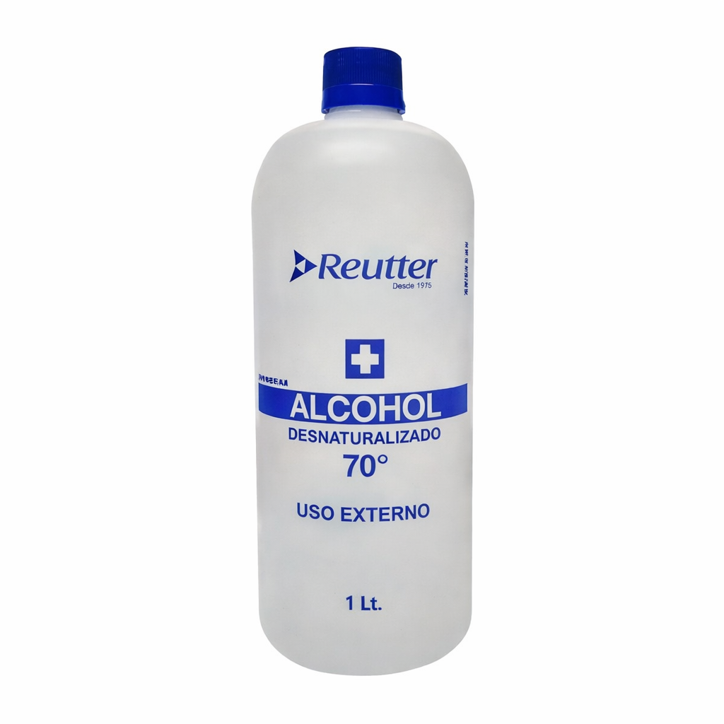 Alcohol Desnaturalizado 70° 1 Litro  Reutter – FASMED.cl