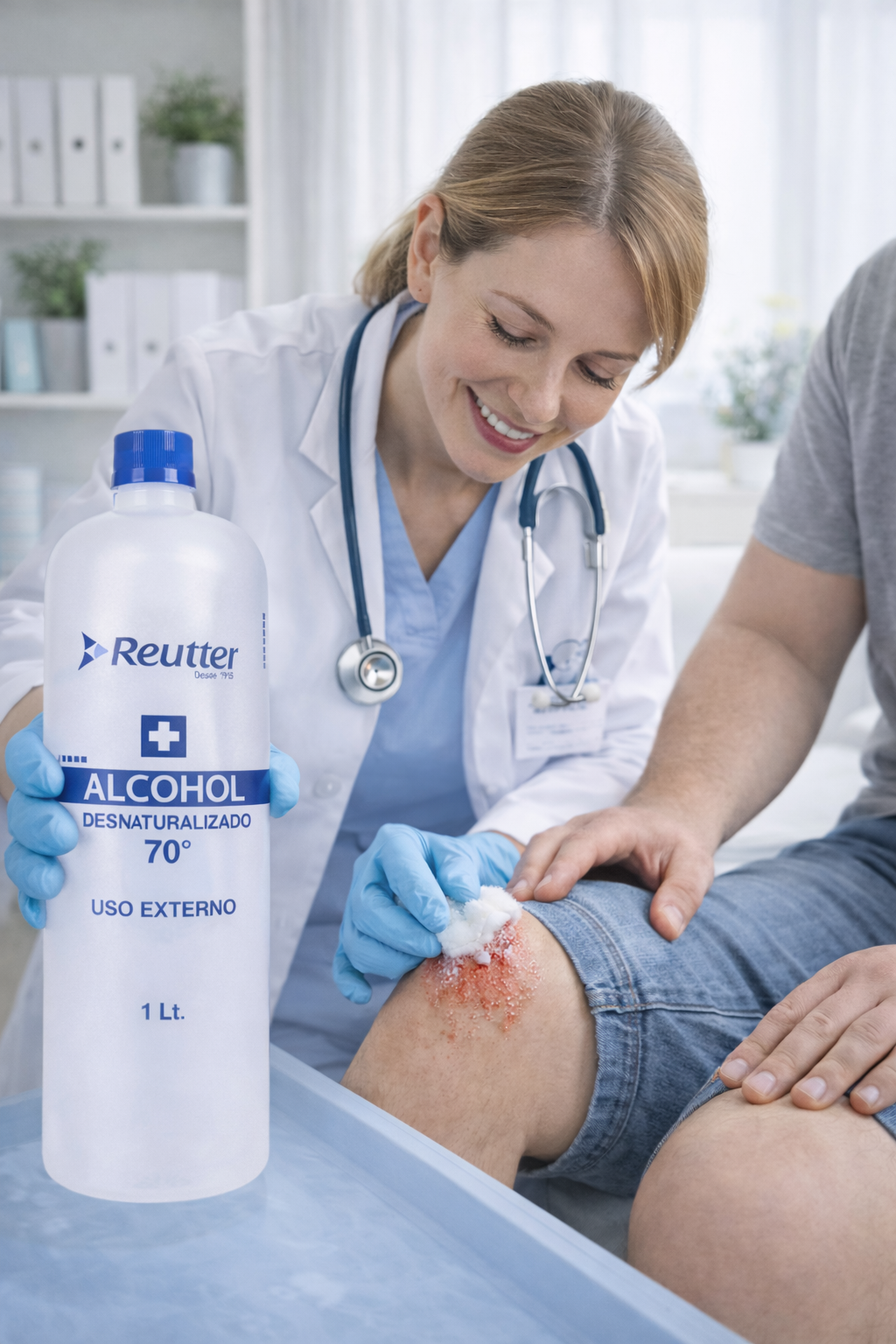 Alcohol Desnaturalizado 70° 1 Litro  Reutter – FASMED.cl