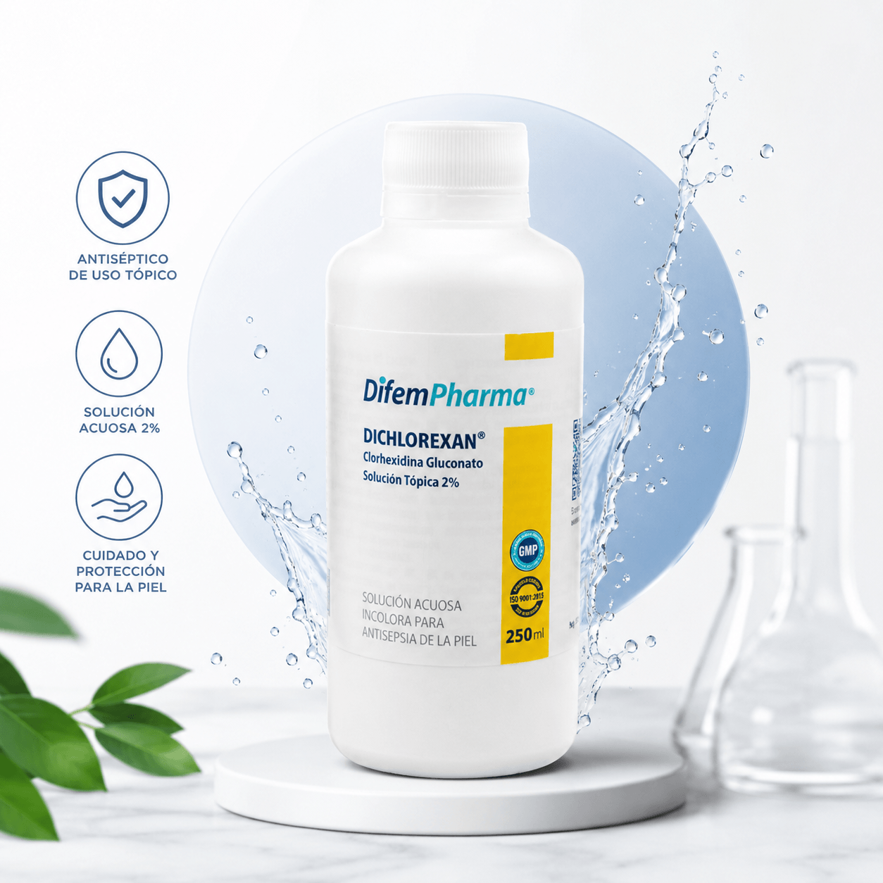 Clorhexidina 2% Solución Tópica 250 ml Dichlorexan DifemPharma