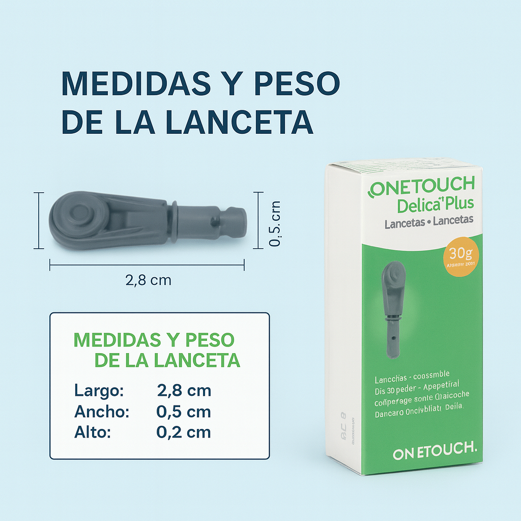 Lancetas OneTouch Delica Plus Pack x25 – 30G 0.32 mm