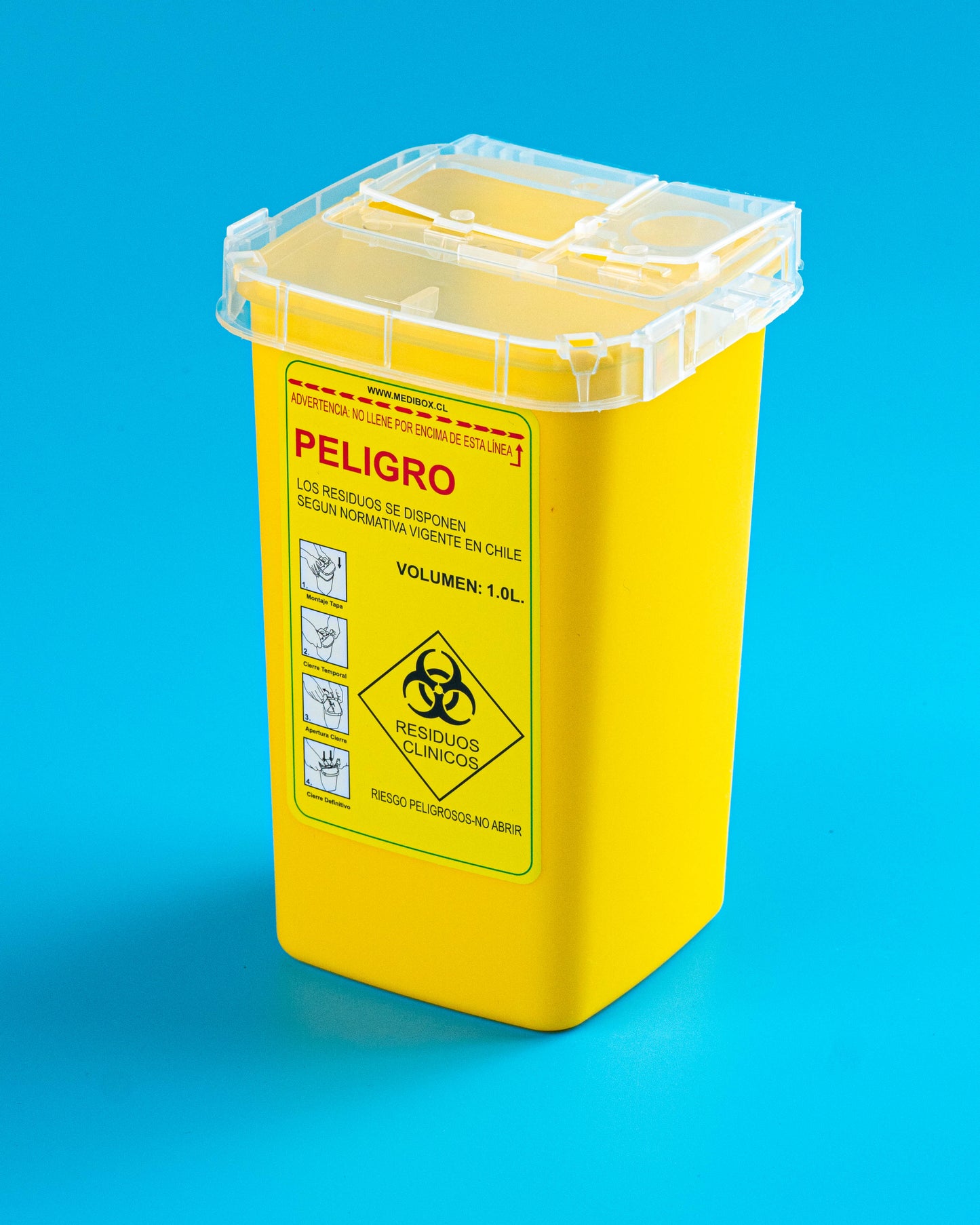 Caja Desechos Cortopunzantes Amarilla 1 L – FASMED.cl