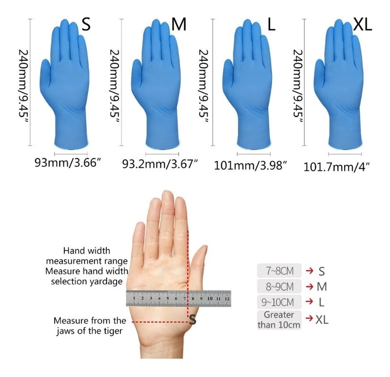 Guantes De Nitrilo Caja 100 Unid. Talla S Color Celeste-insumos-medicos-despacho