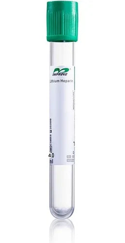 Tubo Vacutainer Tapa Verde 4ml Li-Heparina Gel x100 | Bioquímica