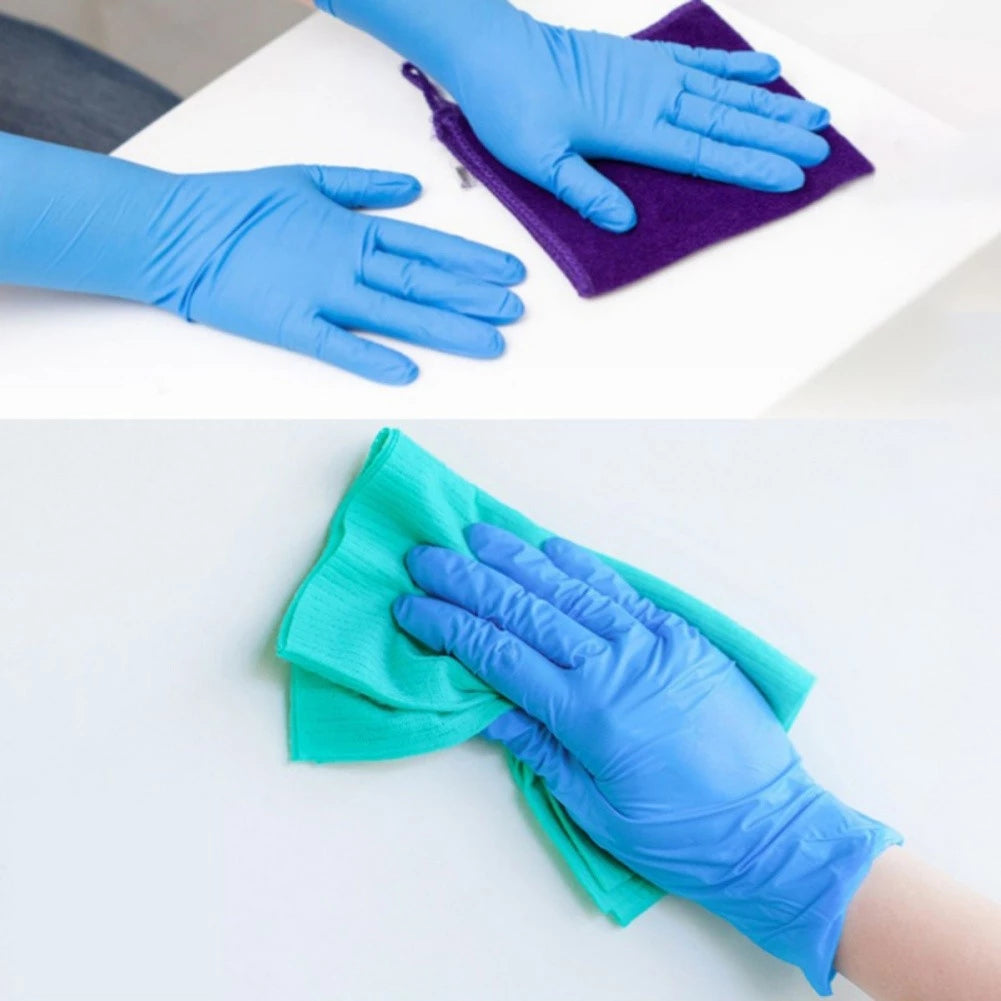 Guantes De Nitrilo Caja 100 Unid. Talla S Color Celeste-insumos-medicos-despacho