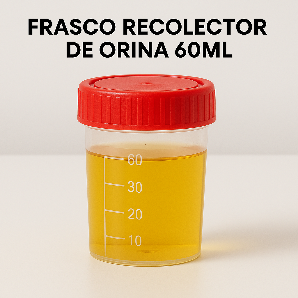 Frasco Estéril Orina 60 ml Tapa Roja  Caja 500 SV – FASMED.cl