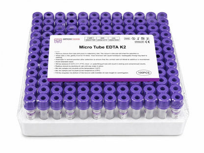 Tubo EDTA K2 0,5 ml – Tapa Lila x100