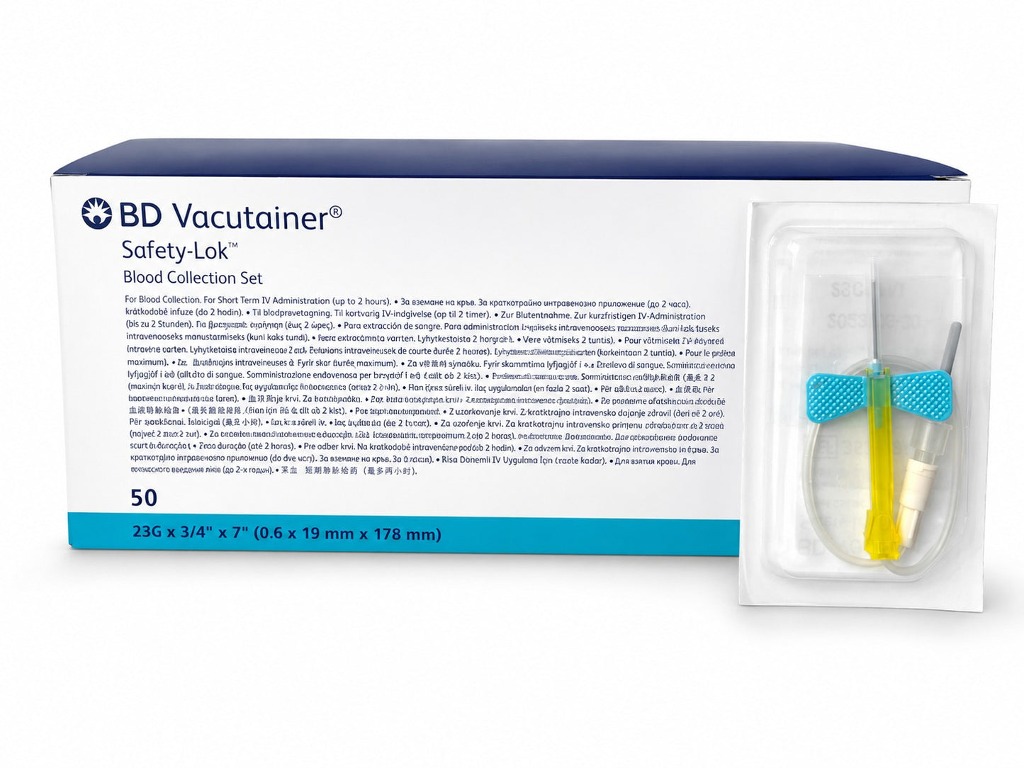 Mariposa Vacutainer BD con Sistema de Seguridad – Caja 50 Unidades