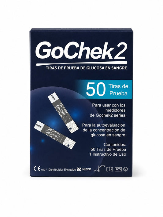 Tiras Reactivas Nipro Premier para Glucómetro | Pack x50 Unidades |GOCHEK2