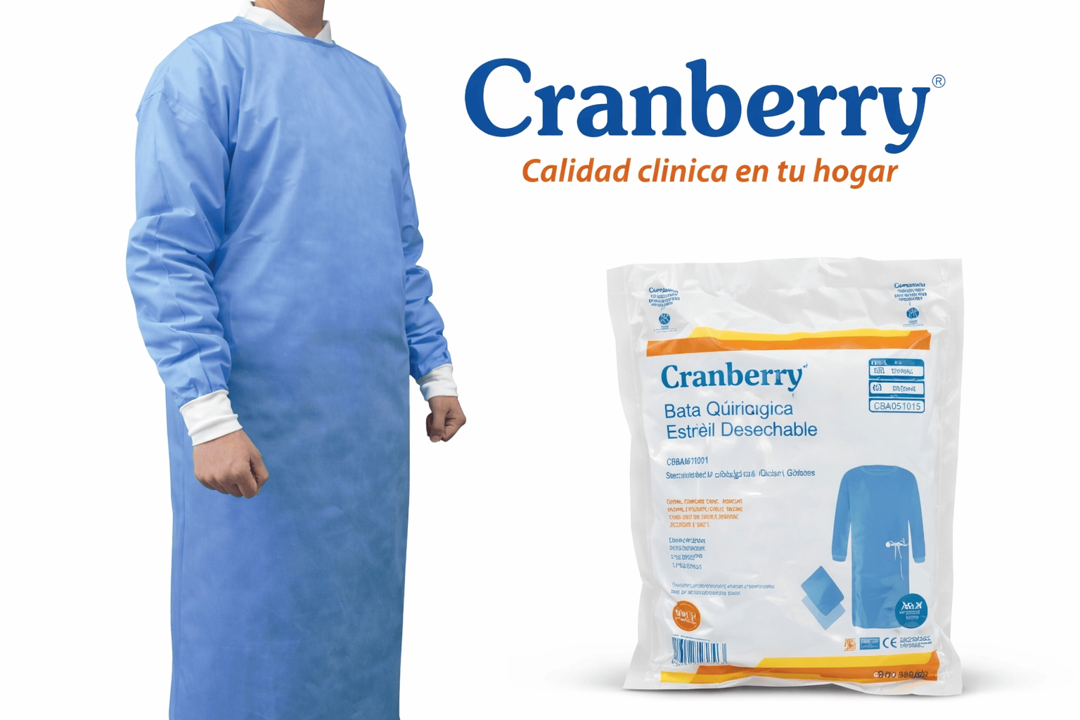 CRANBERRY Bata quirúrgica Bata Quirurgica Esteril Cranberry