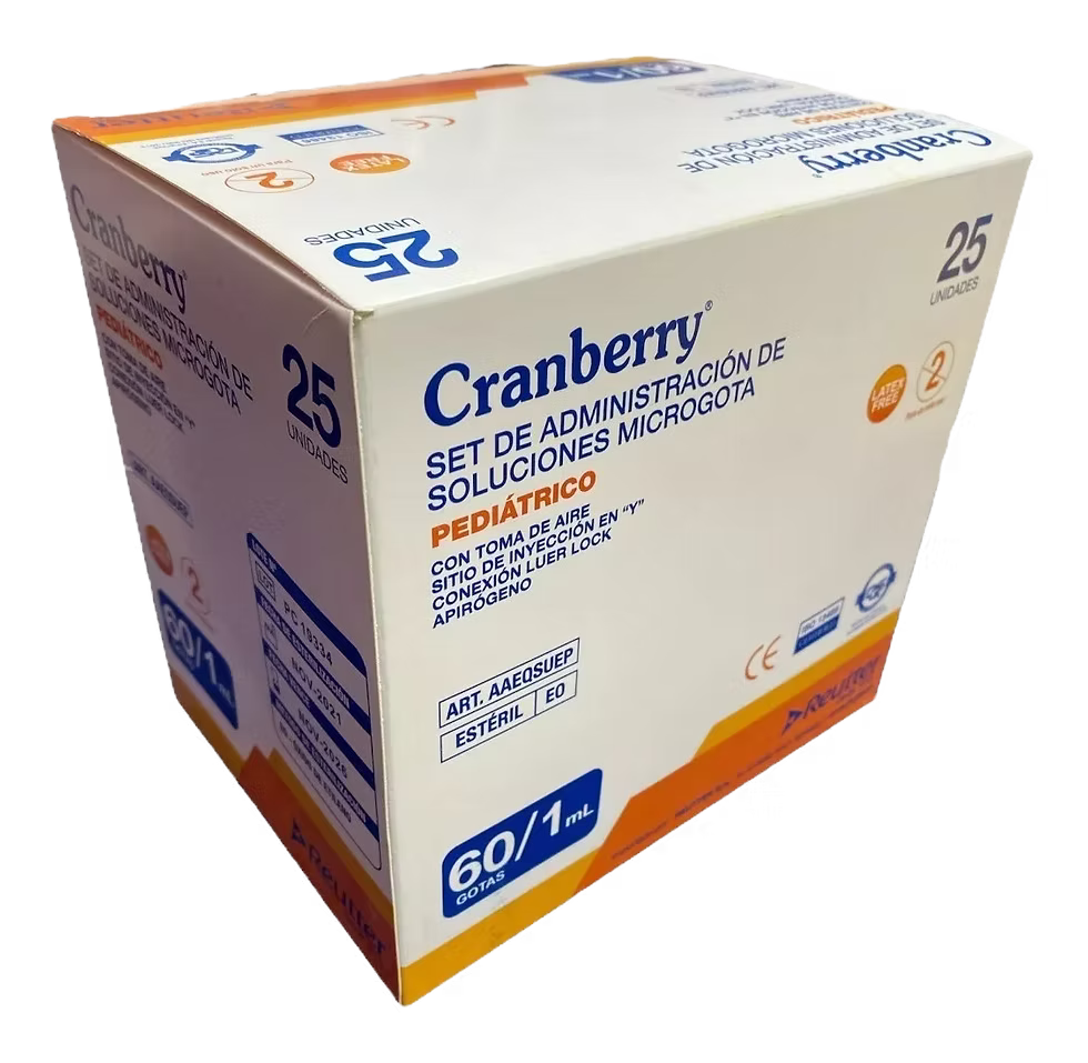 FASMED Equipo de venoclisis Caja 25 unid Bajada de Suero Microgota 60 gotas/ml  Caja 25 unid – FASMED.cl