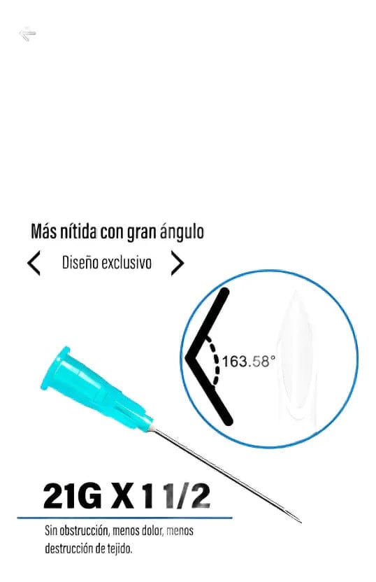 FASMED.CL Aguja Hipodermica 21g X  1  1/2 Cramberry Caja De 100 Uni.