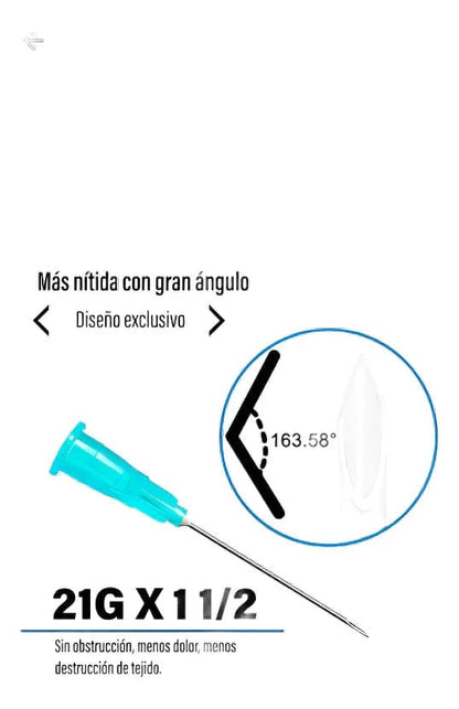 FASMED.CL Aguja Hipodermica 21g X  1  1/2 Cramberry Caja De 100 Uni.