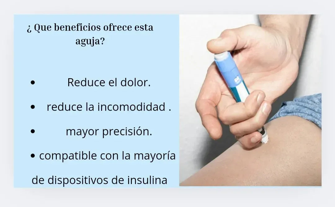 FASMED.CL Aguja lápiz de insulina Novofine Aguja lápiz de insulina Novofine 32G X 4MM Victoza Saxenda caja de 100 unidades