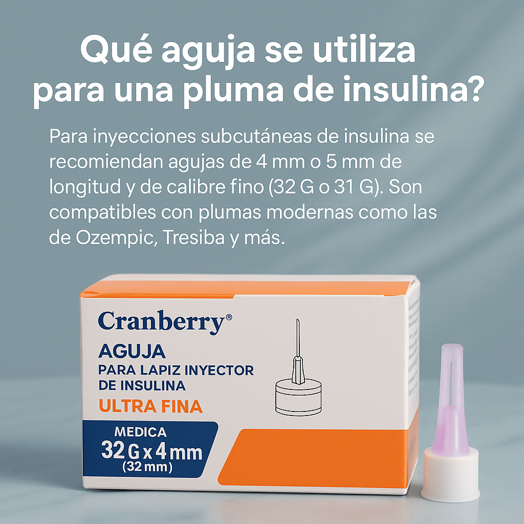FASMED.CL Aguja Lápiz Insulina Cranberry 31G x5mm Ultra Fina x100