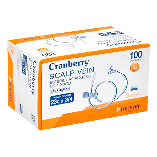 FASMED.CL Agujas Mariposa 23g X 3/4  100 Und Cramberry -fastmed