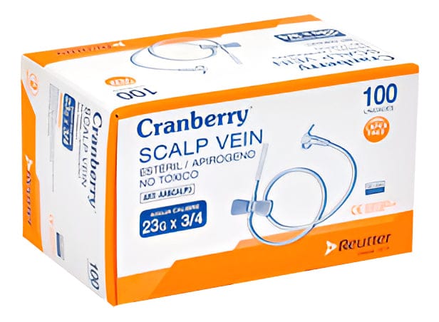 FASMED.CL Agujas Mariposa 23g X 3/4  100 Und Cramberry -fastmed