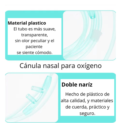 FASMED.CL Cánula Nasal Cánula Nasal Bigotera Adulto | Pack x10 | Oxigenoterapia Médica