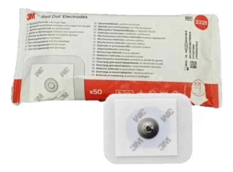 FASMED.CL Electrodo 3M Red Dot 2228 Monitoreo x50 | ECG Desechable