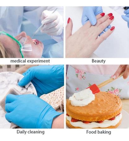 FASMED.CL Guantes de Nitrilo Guantes de Nitrilo Celeste – Tallas XS a XL – Caja x100