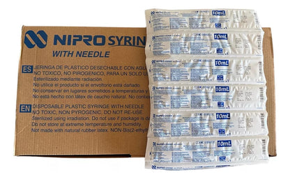 FASMED.CL Jeringa Desechable Luer Lock 10ml Nipro 21g X 1 1/2 Caja100u