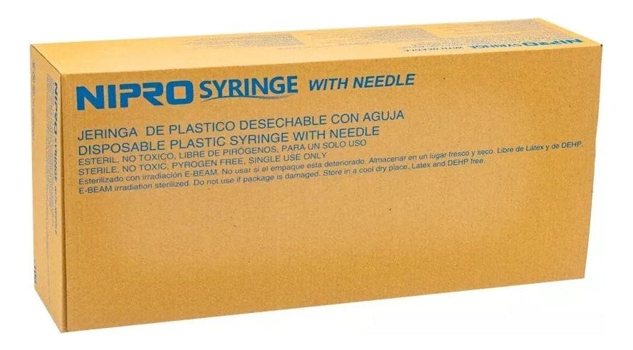 FASMED.CL Jeringa Desechable Luer Lock 10ml Nipro 21g X 1 1/2 Caja100u