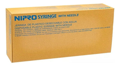 FASMED.CL Jeringa Desechable Luer Lock 10ml Nipro 21g X 1 1/2 Caja100u