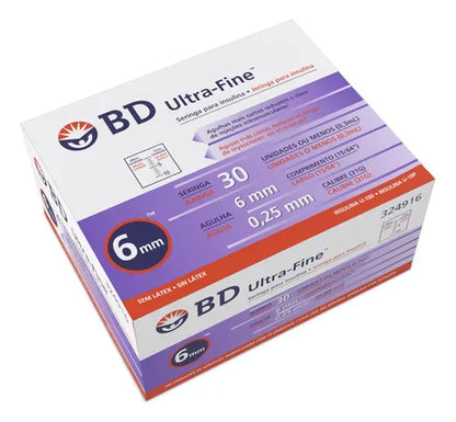 FASMED.CL Jeringa Insulina BD Ultra-Fine 0,3 mL 31G x 6 mm | Caja x 100