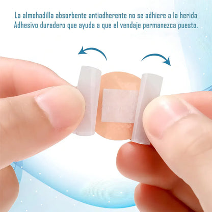 FASMED.CL Parche Adhesivo Redondo Estéril Cranberry 2,5 cm – Curitas Médicas Caja 100 Unidades