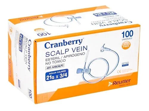 FASMED.CL SPA Aguja Mariposa 21G x 1½ Aguja Mariposa 21-23G x ¾″ – Estéril | Caja 100 Unidades