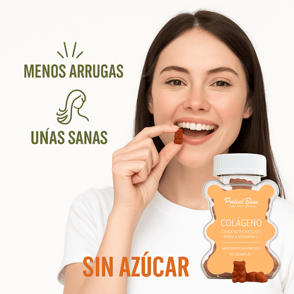 FASMED.CL Suplemento Alimenticio / Suplemento de Belleza Gomitas de Colágeno para Piel, Cabello y Uñas – Perfect Bear | Sin Azúcar | 60 unidades