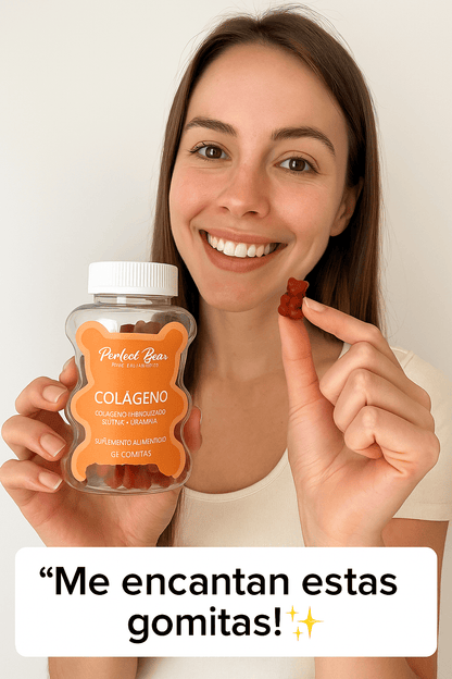 FASMED.CL Suplemento Alimenticio / Suplemento de Belleza Gomitas de Colágeno para Piel, Cabello y Uñas – Perfect Bear | Sin Azúcar | 60 unidades