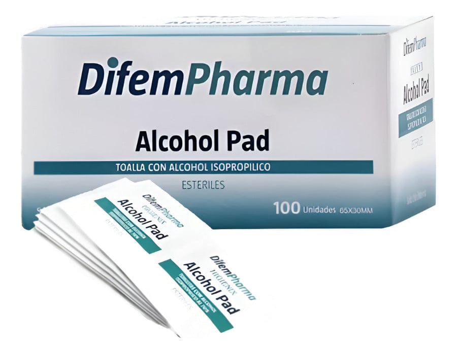 FASMED.CL Toallitas Con Alcohol Isopropílico Al 70 Difem 100 Unidades