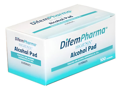 FASMED.CL Toallitas Con Alcohol Isopropílico Al 70 Difem 100 Unidades